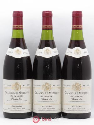 Chambolle-Musigny 1er Cru Les Charmes Jean Louis Drout Aîné  1988 - Lot of 3 Bottles