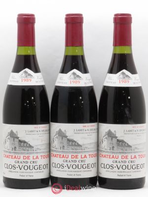 Clos de Vougeot Grand Cru Château de La Tour  1989 - Lot of 3 Bottles
