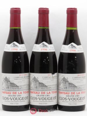Clos de Vougeot Grand Cru Château de La Tour  1990 - Lot of 3 Bottles