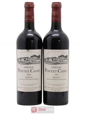 Château Pontet Canet 5ème Grand Cru Classé  2004 - Lot of 2 Bottles