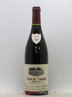 Clos de Vougeot Grand Cru Domaine Henri Rebourseau  2003 - Lot of 1 Bottle