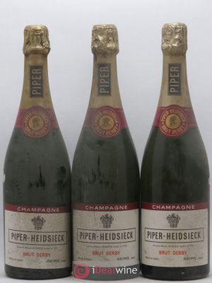 Champagne Piper Heidsieck Brut Derby  - Lot of 3 Bottles