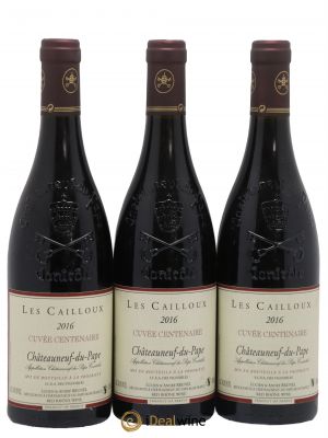 Châteauneuf-du-Pape Les Cailloux Cuvée Centenaire André Brunel  2016 - Lot of 3 Bottles