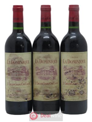 Château la Dominique Grand Cru Classé  1983 - Lot of 3 Bottles