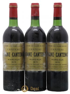 Château Brane Cantenac 2ème Grand Cru Classé  1975 - Lot of 3 Bottles