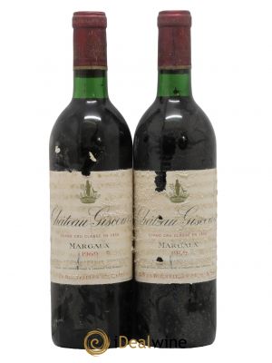 Château Giscours 3ème Grand Cru Classé  1969 - Lot of 2 Bottles