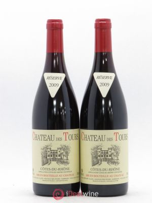 Côtes du Rhône Château des Tours E.Reynaud  2009 - Lot of 2 Bottles