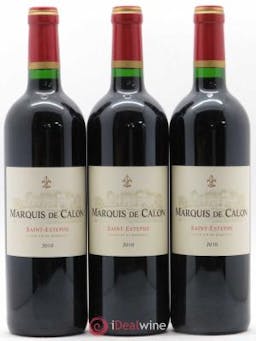 Marquis de Calon Second Vin  2010 - Lot de 3 Bouteilles
