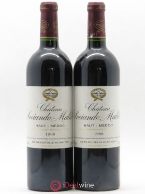 Château Sociando Mallet  1998 - Lot of 2 Bottles