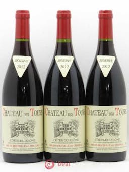 Côtes du Rhône Château des Tours E.Reynaud  2012 - Lot of 3 Bottles