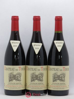Côtes du Rhône Château des Tours E.Reynaud  2009 - Lot of 3 Bottles