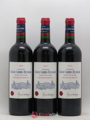 Château Grand Corbin Despagne Grand Cru Classé  2010 - Lot of 3 Bottles