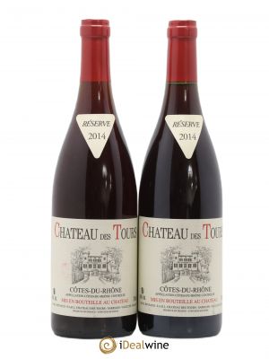 Côtes du Rhône Château des Tours - E.Reynaud  2014 - Lot of 2 Bottles