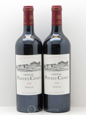Château Pontet Canet 5ème Grand Cru Classé  2008 - Lot of 2 Bottles