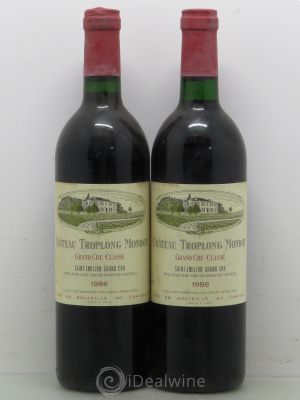 Château Troplong Mondot 1er Grand Cru Classé B  1986 - Lot of 2 Bottles