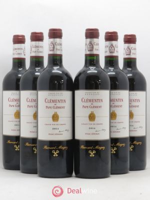 Le Clémentin de Pape Clément Second Vin  2014 - Lot of 6 Bottles