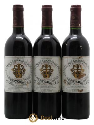 Château Gressier Grand Poujeaux Cru Bourgeois  2001 - Lot of 3 Bottles