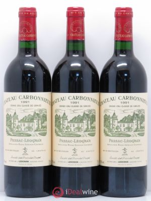 Château Carbonnieux Cru Classé de Graves  1991 - Lot of 3 Bottles