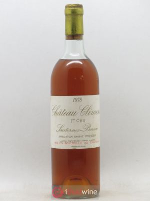 Château Climens 1er Grand Cru Classé  1978 - Lot of 1 Bottle