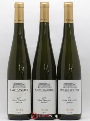 Allemagne Mosel-Saar Riesling Spatlese Urziger Würzgarten Markus Molitor 2015 - Lot of 3 Bottles