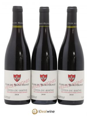 Côtes du Rhône Clos du Mont-Olivet Vieilles Vignes Famille Sabon  2018 - Lot de 3 Bouteilles