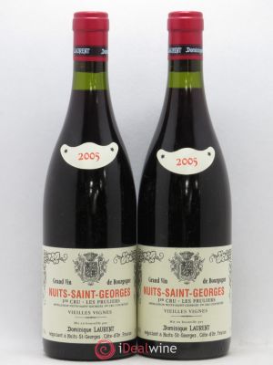 Nuits Saint-Georges Dominique Laurent 1er Cru Les Pruliers Vieilles vignes 2005 - Lot of 2 Bottles