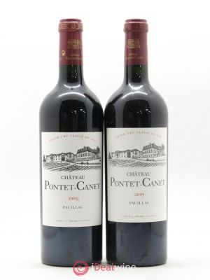 Château Pontet Canet 5ème Grand Cru Classé (no reserve) 2005 - Lot of 2 Bottles