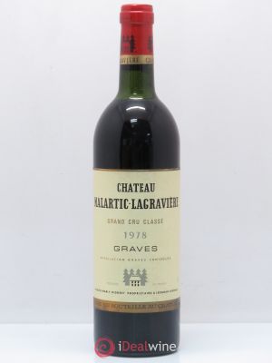 Château Malartic-Lagravière Cru Classé de Graves  1978 - Lot de 1 Bouteille