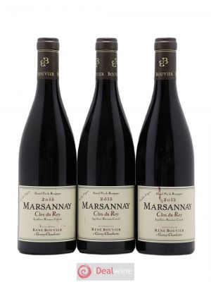 Marsannay Vieilles Vignes Clos du Roy René Bouvier (Domaine)  2015 - Lot de 3 Bouteilles