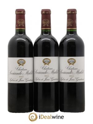 Château Sociando Mallet (no reserve) 2016 - Lot of 3 Bottles