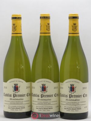 Chablis 1er Cru Montmains Jean-Paul & Benoît Droin (Domaine)  2015 - Lot of 3 Bottles