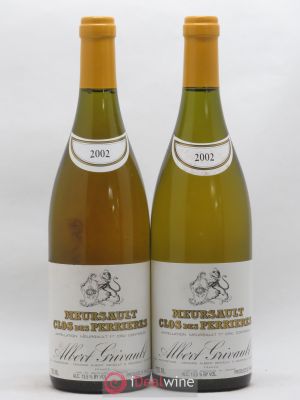 Meursault 1er Cru Clos des Perrières Monopole Albert Grivault (Domaine)  2002 - Lot of 2 Bottles