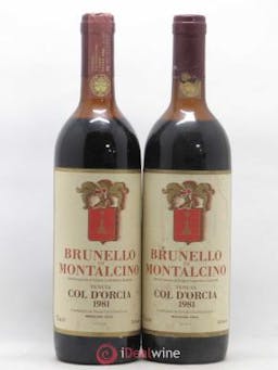 Brunello di Montalcino DOCG Col d'Orcia 1981 - Lot of 2 Bottles