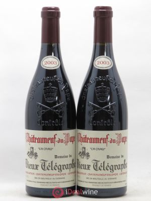 Châteauneuf-du-Pape Vieux Télégraphe (Domaine du) Vignobles Brunier  2003 - Lot of 2 Bottles