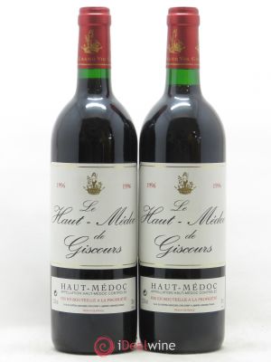 Haut-Médoc de Giscours  1996 - Lot of 2 Bottles