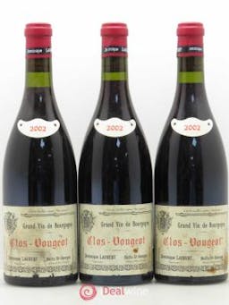 Clos de Vougeot Grand Cru Vieilles vignes Dominique Laurent Sui Generis 2002 - Lot of 3 Bottles