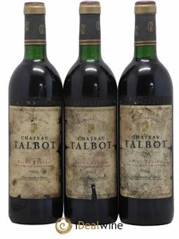 Château Talbot 4ème Grand Cru Classé  1985 - Lot of 3 Bottles