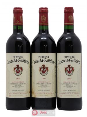 Château Canon la Gaffelière 1er Grand Cru Classé B  1995 - Lot of 3 Bottles