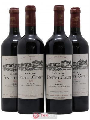 Château Pontet Canet 5ème Grand Cru Classé  2004 - Lot of 4 Bottles