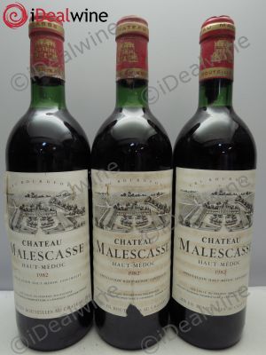 Château Malescasse Cru Bourgeois Exceptionnel  1982 - Lot of 3 Bottles