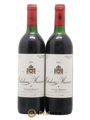 Château Musar Serge Hochar  1991 - Lot of 2 Bottles