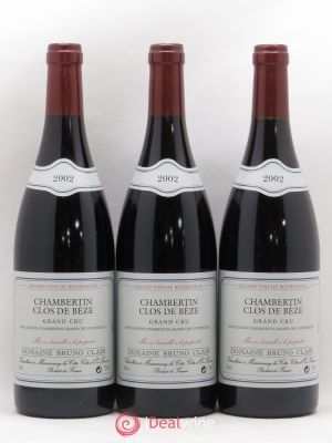Chambertin Clos de Bèze Grand Cru Bruno Clair (Domaine)  2002 - Lot de 3 Bouteilles