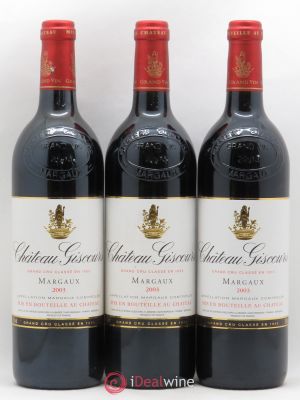 Château Giscours 3ème Grand Cru Classé  2003 - Lot of 3 Bottles