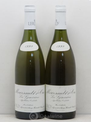 Meursault 1er Cru Genevrières Leroy SA 1999 - Lot de 2 Bouteilles