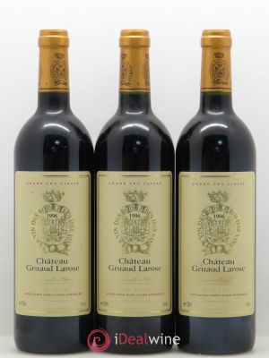 Château Gruaud Larose 2ème Grand Cru Classé  1996 - Lot of 3 Bottles