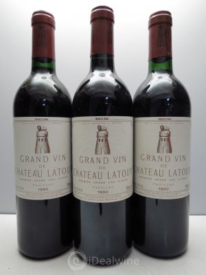 Château Latour 1er Grand Cru Classé  1990 - Lot of 3 Bottles