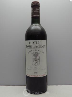 Château Marquis de Terme 4ème Grand Cru Classé  1978 - Lot of 1 Bottle