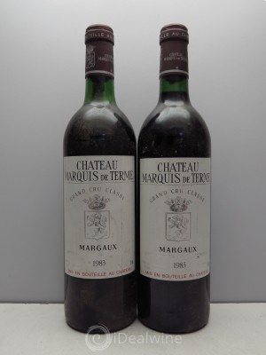 Château Marquis de Terme 4ème Grand Cru Classé  1983 - Lot of 2 Bottles