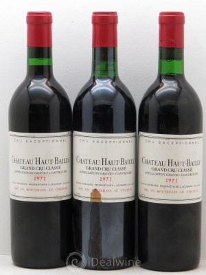 Château Haut-Bailly Cru Classé de Graves  1971 - Lot of 3 Bottles