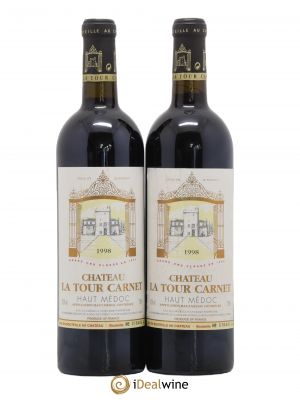 Château La Tour Carnet 4ème Grand Cru Classé  1998 - Lot of 2 Bottles